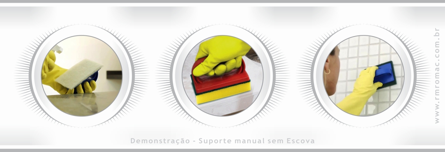 Demonstração do Suporte manual sem Escova Demonstração do Suporte manual sem Escova